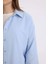 Yeni Sezon Relax Fit Basic Düz Oxford Uzun Kollu Gömlek Tunik 4