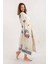 Müslin Kimono %100 Pamuklu Deniz Kabuğu Baskılı Desenli Bornoz Kaftan Sabahlık 3