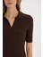 Yeni Sezon Bodycon Vücudu Saran Polo Yaka Basic Düz Fitilli Kaşkorse Kısa Kollu Midi Elbise 5