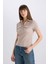 Yeni Sezon Slim Fit Dar Kesim Fitilli Kaşkorse Cepli Kısa Kollu Polo Tişört 4