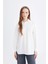 Yeni Sezon Relax Fit Poplin Uzun Kollu Beyaz Gömlek Tunik 3