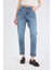Yeni Sezon Lina Comfort Mom Normal Bel Düz Paça Jean Kar Yıkamalı Pantolon 1