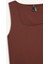 Yeni Sezon Slim Fit Dar Kesim Basic Düz Kare Yaka Atlet 2