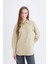 Yeni Sezon Relax Fit Basic Düz Poplin Uzun Kollu Gömlek Tunik 3