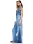Yeni Sezon Yüksek Bel Geniş Paça Renk Bloklu Pamuklu Denim Pantolon- Wide Leg Jeans 2