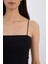 Yeni Sezon Crop Pamuklu Siyah Askılı Atlet-Fall In Love 5