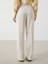 Yeni Sezon Standart Fit Duz Keten Karisimli Kadin Pantolon - S5IF97Z8 4