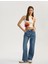 Yeni Sezon Çiçek Baskılı Kolsuz Bisiklet Yaka Slim Fit Üst 1