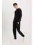 Yeni Sezon Slim Fit Dar Kesim Fermuar Cepli Pike Eşofman Altı 2