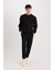 Yeni Sezon Slim Fit Dar Kesim Fermuar Cepli Pike Eşofman Altı 3