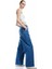 Yeni Sezon Geniş Paça Kemer Detaylı Pileli Pamuklu Jean Pantolon - Wide Leg Jeans 2