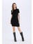 Yeni Sezon Coool Bodycon Vücudu Saran Bisiklet Yaka Fitilli Kaşkorse Kısa Kollu Mini Elbise 3