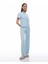 Yeni Sezon Viskon Kaşkorse Kısa Kollu Bisiklet Yaka Baskılı Pijama Takımı 2