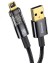 Şeffaf Uçlu Iphone 45W USB Hızlı ve Dayanıklı Şarj ve Data Işıklı Örgü Kablo 1 Metre ( Lisinya ) 1