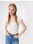Yeni Sezon Kap Kol Tişört Fiyonk Detaylı Kare Yaka Slim Fit 1