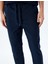 Yeni Sezon Slim Fit Cep Detaylı Viskon Karışımlı Beli Bağcıklı Pantolon 5