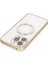 Apple iPhone 14 Pro Kılıf Metal Bumper Magneticsafe Kapak - Gold Ferrg 4