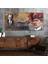Türk Bayrağı , Atatürk Ve anıtkabir Saatli Cam Tablo YSOV068 2