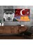 Yatay Saatli Ortadan Vatan Temalı Cam Tablo YSOV160 2
