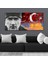 Yatay Saatli Ortadan Vatan Temalı Cam Tablo YSOV160 3