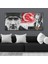 Yatay Saatli Ortadan Vatan Temalı Cam Tablo YSOV155 3