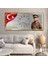 Yatay Saatli Ortadan Vatan Temalı Cam Tablo YSOV143 1