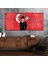 Yatay Saatli Ortadan Vatan Temalı Cam Tablo YSOV096 2