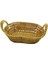 Oval Plastik Hasır Ekmek - Çok Amaçlı Sepet Kulplu - Metal Iskelet TABAN:14X21- AĞIZ:19X27CM D:7.5cm 1