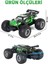 Ghz Uzaktan Kumandalı Şarjlı LED Işıklı Drift Atan 20 Km Hız Yapan Off Road Araba (Yeşil) 2