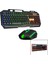 HKM-X86 Quin Gökkuşağı Işıklı USB Kablolu Klavye - Mouse Set 150CM Kablo 1