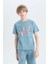 Yeni Sezon Erkek Çocuk Pijama Takımı Baskılı Kısa Kollu Üst Şort 4