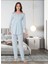 Dvina Effortt Lohusa Pijama Takımı Mavi - 8018 1