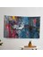 Cesur Fırça Darbeleri Soyut Duvar Örtüsü - Pamuk Sırt, Polyester Ön - Canlı Renkler - 1