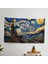 Vincent Van Gogh Yıldızlı Gece Duvar Örtüsü - Pamuk Sırt, Polyester Ön - Yatak Odası, 1