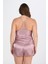 Aria's Closet Büyük Beden Vizon Şort Takımı 2