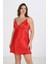 Aria's Closet 2'li Kırmızı Sabahlık Takımı Bigsize 6207 2