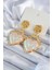 Gold Renk Gül Sallantı Kalp Model Pirinç Vip Kadın Küpe - TJ-BKP8044 1