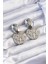 Pirinç Gümüş Renk Oval Ezme Plaka Küpe - TJ-BKP9234 1