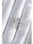 Pirinç Gümüş Renk Zirkon Taşlı Kalp Charm Model Kadın Yüzük - TJ-BYK2857 1