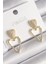 Pirinç Gold Renk Zirkon Taşlı Kalp Model Kadın Küpe - TJ-BKP9782 1