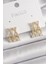 Pirinç Gold Renk Zirkon Taşlı x Model Sallantı Detay Kadın Küpe - TJ-BKP9872 1