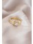 Ayarlamalı Altın Renk Metal Zirkon ve Kristal Taşlı Oval Model Yüzük - TJ-BYK2078 1