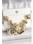 Gold Renk Yonca Damla Halka Model Ccb Plastik Kadın Küpe Seti - TJ-BKP10028 1