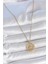 316L Çelik Gold Renk Zincr Mavi Taşlı Lotus Model Kadın Kolye - TJ-BKO10061 2