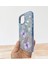 Apple iPhone 15 Plus Uyumlu Taşlı Simli Kelebekli Kılıf 2