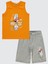 Erkek Çocuk Pijama Takımı 6-9 Yaş Açık Oranj 1