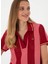 V Yaka Bordo Kadın T-Shirt Susan 2