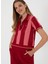 V Yaka Bordo Kadın T-Shirt Susan 3