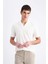 Regular Fit Polo Yaka Krinkıl Kısa Kollu Tişört E1207AX25SM 4