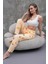 Kadın Yüksek Bel Baskılı Yumuşak Dokulu Milans Pijama Altı Limon 4